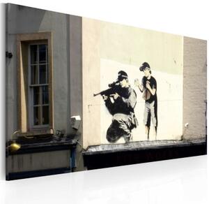 Obraz - Sniper and boy (Banksy)