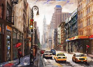 Malvis ® Tapeta Ulice NY malba Vel. (šířka x výška): 144 x 105 cm