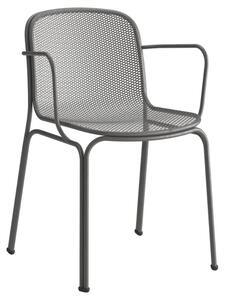 Šedá kovová zahradní židle COLOS VILLA 2