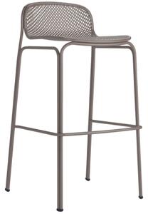 Šedá kovová zahradní barová židle COLOS VILLA 3A 75 cm