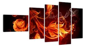 Abstraktní oheň - obraz (110x60cm)