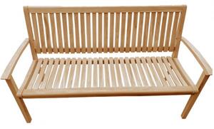 Doppler TECTONA - dřevěná zahradní teaková lavice 3 sedadlová