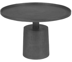 White Label Černý kovový kulatý konferenční stolek WLL MASON 60 cm