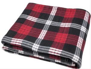 Jahu fleecová deka káro červeno černé 150x200 cm
