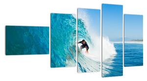 Surfař na vlně - moderní obraz (110x60cm)