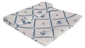Bavlněný oběhoun na stůl Lovisa Blue / White 140 × 50 cm