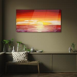 Obraz na skle Obraz na skle Moře západ slunce mraky
