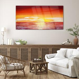 Obraz na skle Obraz na skle Moře západ slunce mraky
