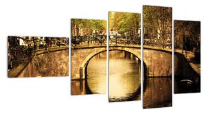 Most přes řeku - obraz (110x60cm)