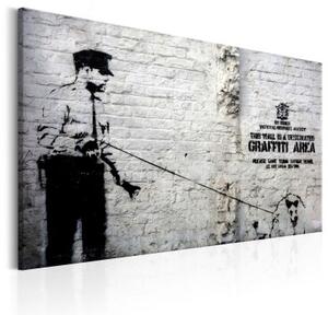 Obraz - Graffiti Area (Police and a Dog) by Banksy