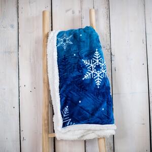 Jahu Vánoční deka beránek Modrá vločka 150x200 cm
