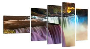 Abstraktní vodopády - obraz (110x60cm)