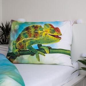 Jerry Fabrics Svítící povlečení Chameleon - Zelená | 140 x 200 cm / 70 x 90 cm
