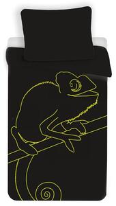 Jerry Fabrics Svítící povlečení Chameleon - Zelená | 140 x 200 cm / 70 x 90 cm