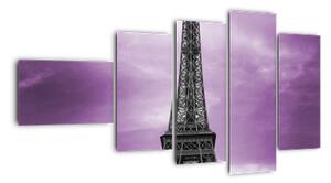Abstraktní obraz Eiffelovy věže - obraz (110x60cm)