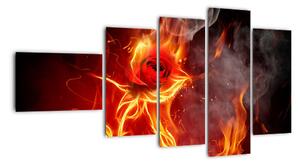 Obraz abstraktního ohně (110x60cm)