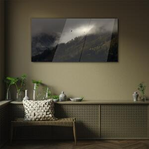 Obraz na skle Obraz na skle Malování mrak hory