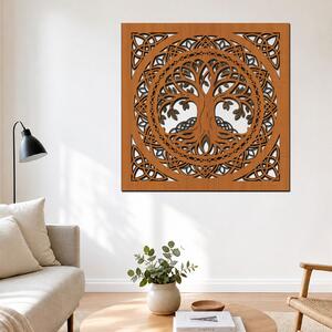 3vrstvý dřevěný Strom života PROPOJENÍ Zvolte rozměr šxv (cm): 40x40 | Zvolte barvu dekoru: Třešeň-Ořech-Wenge