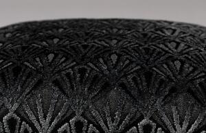 Černý látkový polštář DUTCHBONE DAISY 45 x 45 cm
