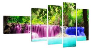 Abstraktní obraz vodopádů (110x60cm)