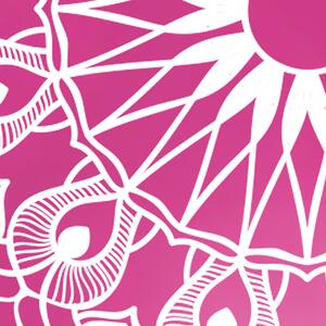 Malvis ® Tapeta Růžová mandala Vel. (šířka x výška): 144 x 105 cm