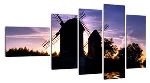 Větrné mlýny - obraz (110x60cm)