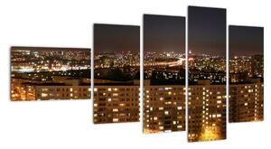 Noční město - obraz (110x60cm)