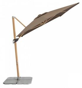 Doppler ALU WOOD 220 x 300 cm – zahradní slunečník s boční tyčí : Desén látky - 846