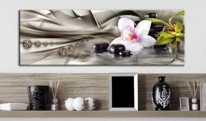 Obraz - Zen composition: orchid, bamboo and stones