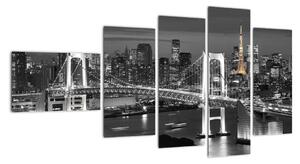 Noční město - obraz (110x60cm)
