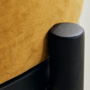 House Doctor Hořčicově žlutá sametová stolička Lao 45 cm