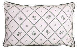 Bavlněný povlak na polštář Lovisa Green / White 60 × 40 cm