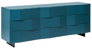 Petrolejově modrá komoda Marco Barotti Linea Diamond 180 x 45 cm