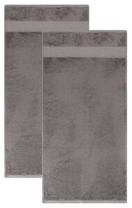 Livarno® Froté ručník, 50 x 100 cm, 600 g/m2, 2 kusy (šedá) (100405339003)