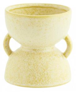 Madamstolz Kameninová váza Cofa 10x10 cm žlutá