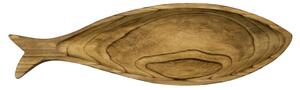 Dřevěný tác Fish Dark Natural 75 cm