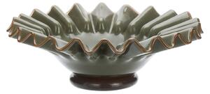 Dekorativní skleněná mísa Green/Brown Ø 23 cm