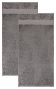 Livarno® Froté ručník, 50 x 100 cm, 600 g/m2, 2 kusy (šedá) (100405339003)