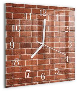 Skleněné hodiny Cihlová zeď zskb-30x30-00093825