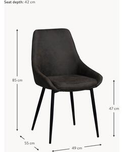 Čalouněné židle z imitace kůže Sierra, 2 ks