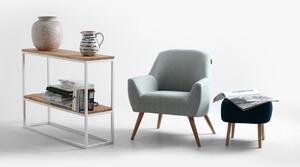 Nordic Design Dubový toaletní stolek Julia 100 x 30 cm II. s bílou podnoží
