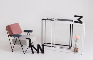Nordic Design Bílý kovový toaletní stolek Julia 100 x 30 cm