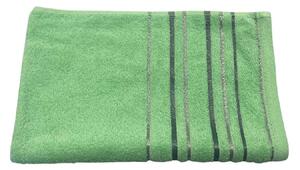 Měkoučký ručník ZARA s jemným proužkem. Velikost 40x60 cm. Barva ručníku je hrášková