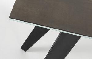 Kave Home Tmavě hnědý keramický jídelní stůl LaForma Nack 160 x 90 cm