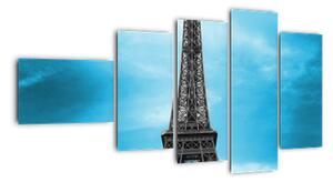 Abstraktní obraz Eiffelovy věže (110x60cm)