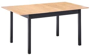 Rozkládací jídelní stůl HOUSTON Světle hnědá/Černá 120/150 cm 90 cm Borovicové dřevo