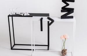 Nordic Design Černý kovový toaletní stolek Julia 100 x 30 cm