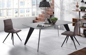 Kave Home Tmavě hnědý keramický jídelní stůl LaForma Nack 160 x 90 cm
