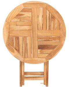 Nordic Living Teakový zahradní bistro stolek Koby 70 cm