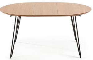 Dubový rozkládací jídelní stůl Kave Home Novac 120-200 x 120 cm
